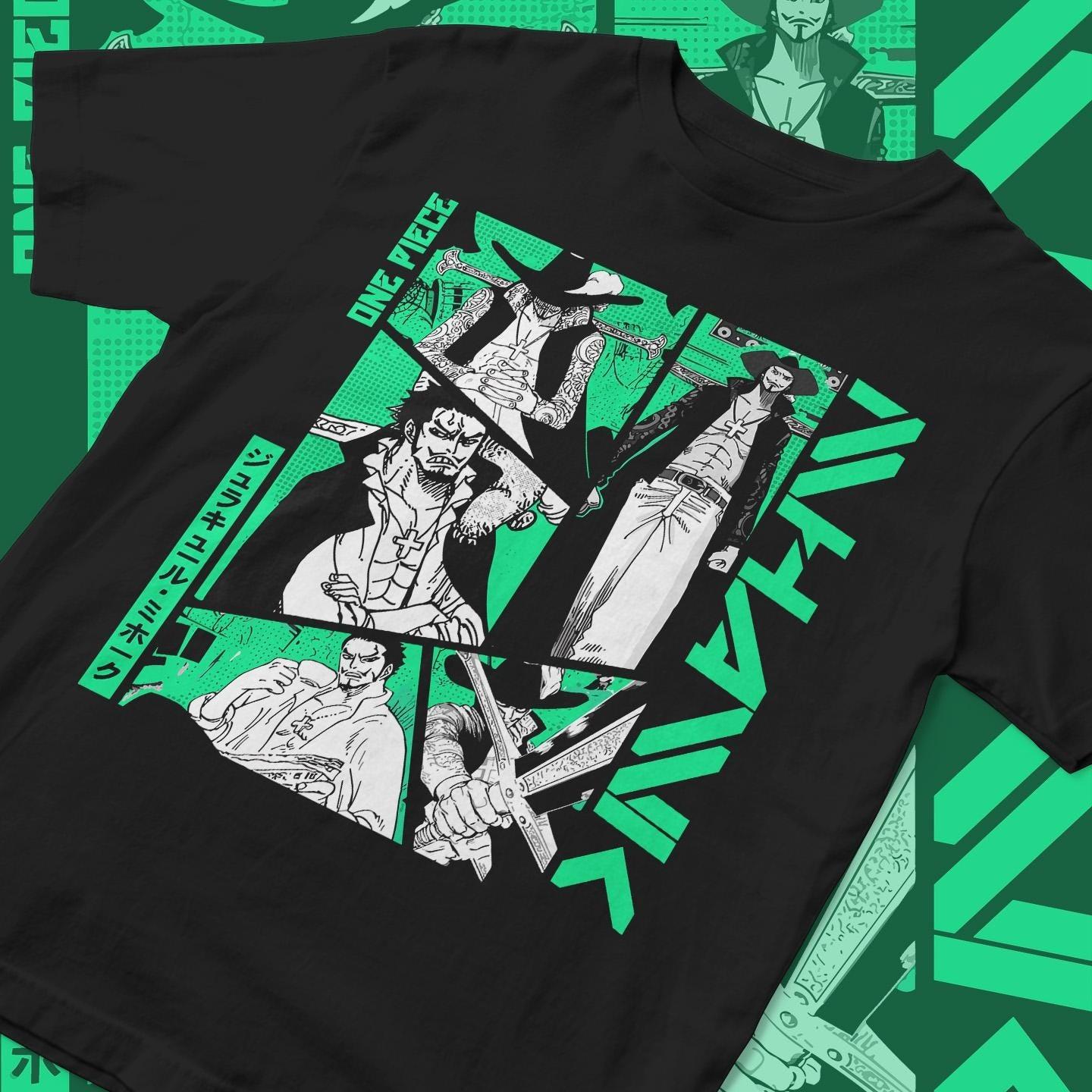 Summer Hot Selling Green Anime SwordsUnisex Streetwear Unisex Jersey Short Sleeve Tee Unisexs Round Neck Short Sleeve S