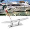 5" Boat Cleat, 316 Stainless Steel Open Base Dock Cleat, High Polished Finish for