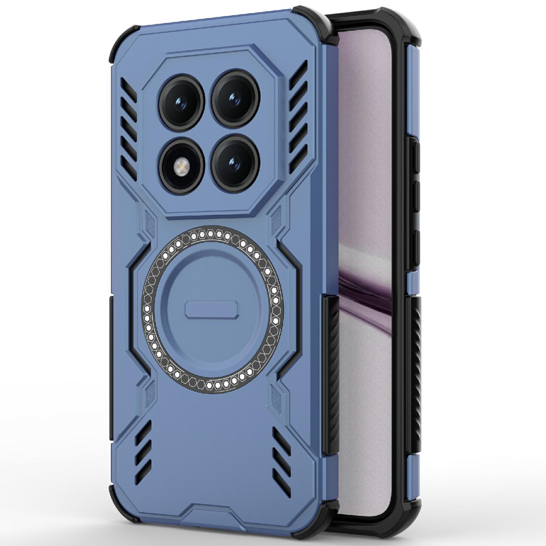 

Для Xiaomi Poco M8 Pro 5G/Redmi Note 15 Pro+ 5G (Глобальний) Магнітний чохол Батерфляй Армор Порожнистий Розсіювання тепла ПК + ТПУ Чохол для телефону