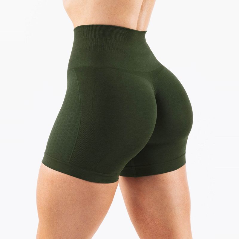 European and American Seamless Peach Butt-Lifting Sports Shorts for Women, Fitness Tight-Fitting Three-Quarter Pants, Summer Alpha Fitness Pants