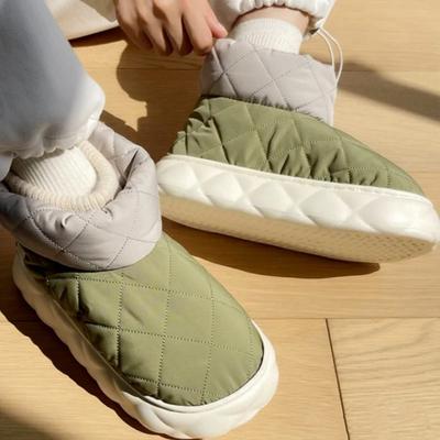 Women's Snow Boots Winter Thick Sole Anti Slip Soft Sole Home Plush Warm Snow Boots New Outdoor Waterproof Short Fur Ankle Boots