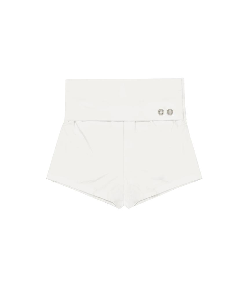 Iwaiial Foldover Waist Short Pants - White