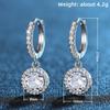 Huitan Women Drop Earrings Simple Design Silver Color Inlaid Sparkling CZ Charming Accessories Fashion Jewelry for Party Daily