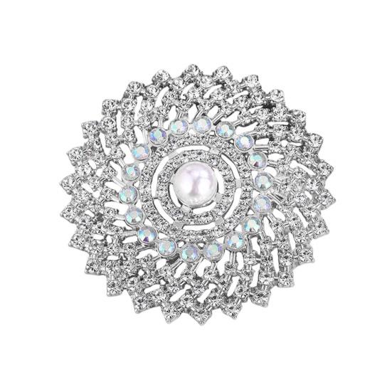 Sunflower Brooch Pin for Women, Rhinestones Inlaid Badge for Dress, Coat, Shawl, Decorative Collar Pin for Mother, Wedding