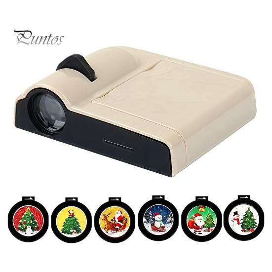 Energy Efficient Holiday Projector LED Christmas Lamp, 6/10/15/20 Festive Scenes Projector, Mini USB Decor Light Powered for Living Room, Bedroom,