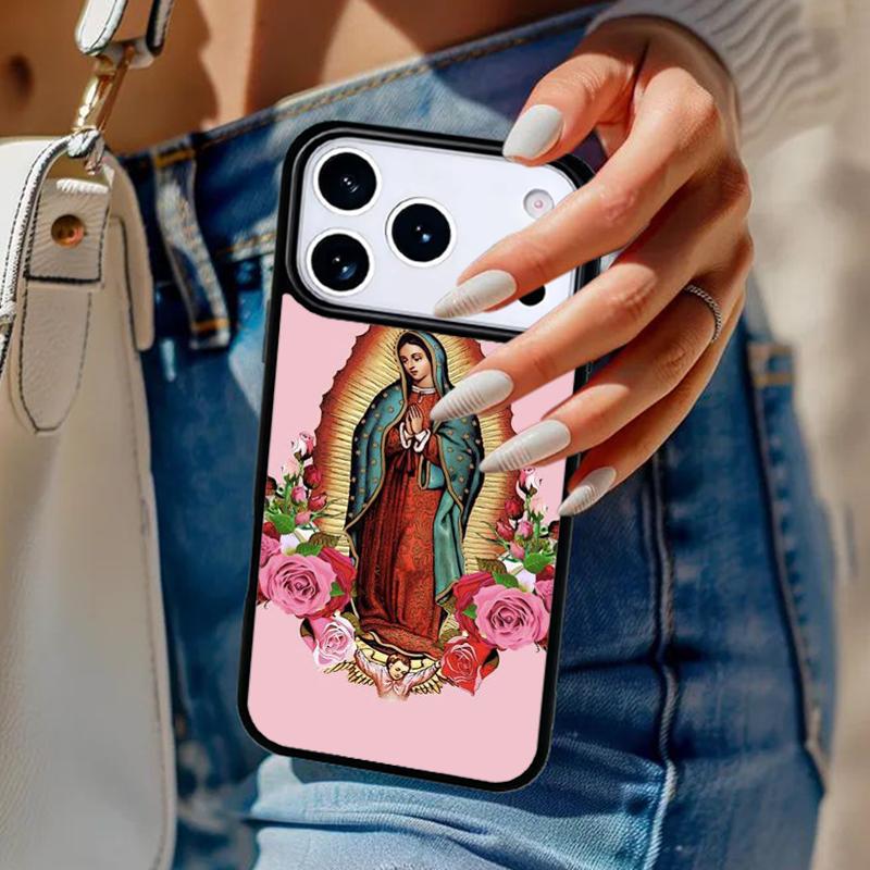 

Virgen De Guadalupe Virgin Mary Phone Case For iPhone 17 Air 14 15 13 12 Max Cover For Apple 16e 11 Pro Max Plus Coque iPhone 17pro