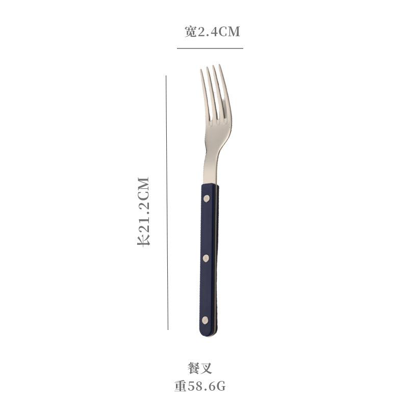 304 Edelstahl Western Restaurant Geschirrset Haushalt Klemgriff Messer Gabel Löffelgriff Marmor Buttermesser Dessertlöffel