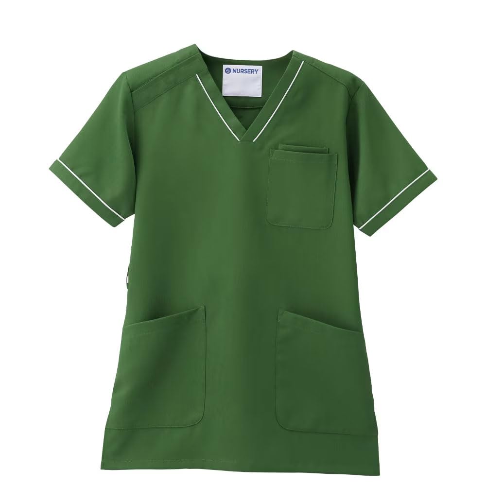 Nursery Scrub, Unisex, Smooth Touch, Wrinkle-Resistant, UV Protection, Comfortable Material, Medical White Coat, Nurse, Doctor, Clinic Uniform, Size L