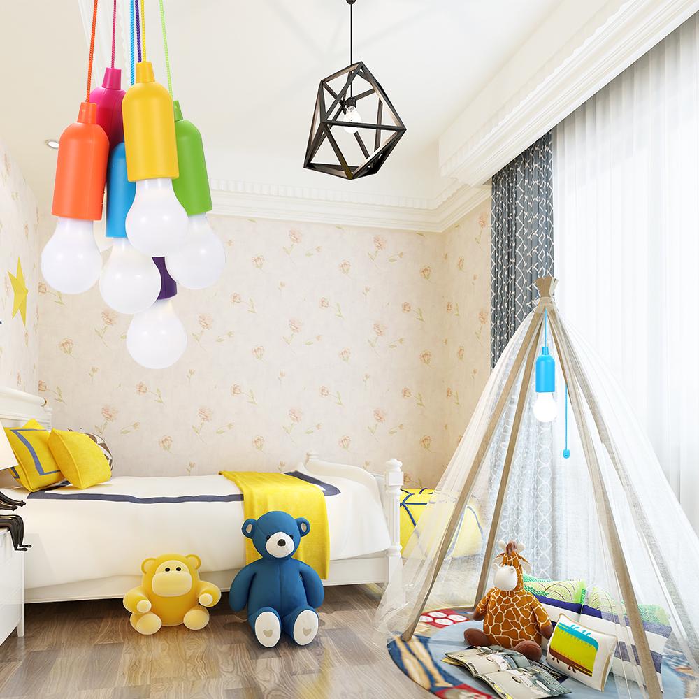 Tomshine 4.5V 0.5W LED Bulb Pull-Rope Switch 3 * AAA Battery Powered Operated Hanging Design 6 Pack