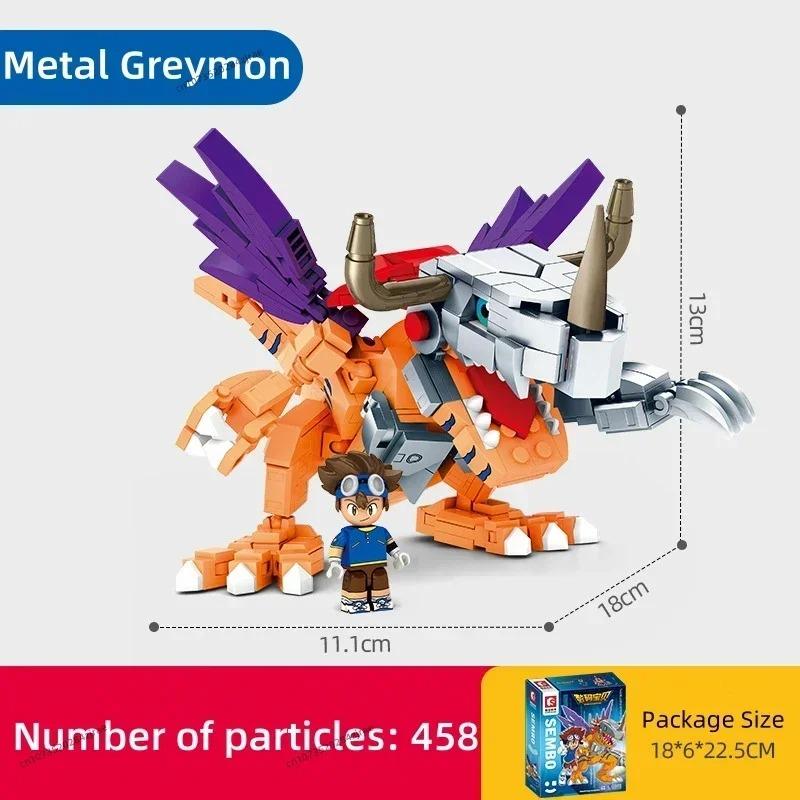 NEUER BLOCK Digimon Bausatz Bausteine Kampf Greymon Agumon Spielzeug Anime Ornamente Modell Kinder Weihnachtsgeschenk