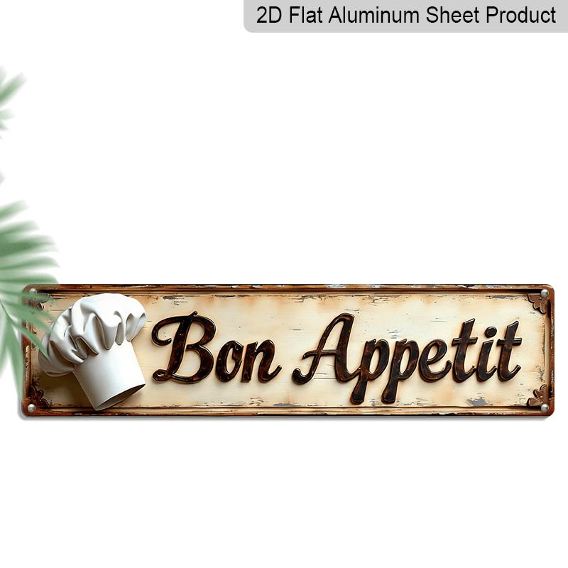 

Gourmet Antique Aluminum Decorative Sign-farmhouse 2D Plane Printing, Kitchen, Courtyard, Cafe, Bar Wall Hanging Art Poster-indoor/outdoor 40cm x 10cm