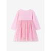 Spring and Autumn girl pure cotton Threaded Pink Dress Baby Princess Dress kids Children's Long sleeves Dress