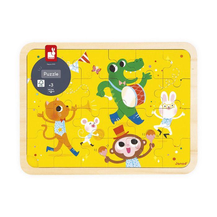 Puzzle en Bois C'est la fête 24 Pièces Enfant Dès 4 ans - Modèle inclus + Jeu des 5 Erreurs sur le Plateau