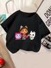 DJ Catnip Gabby's Dollhouse Short Sleeve T Shirt Kids Summer Cute Crewneck Casual Age 3-14