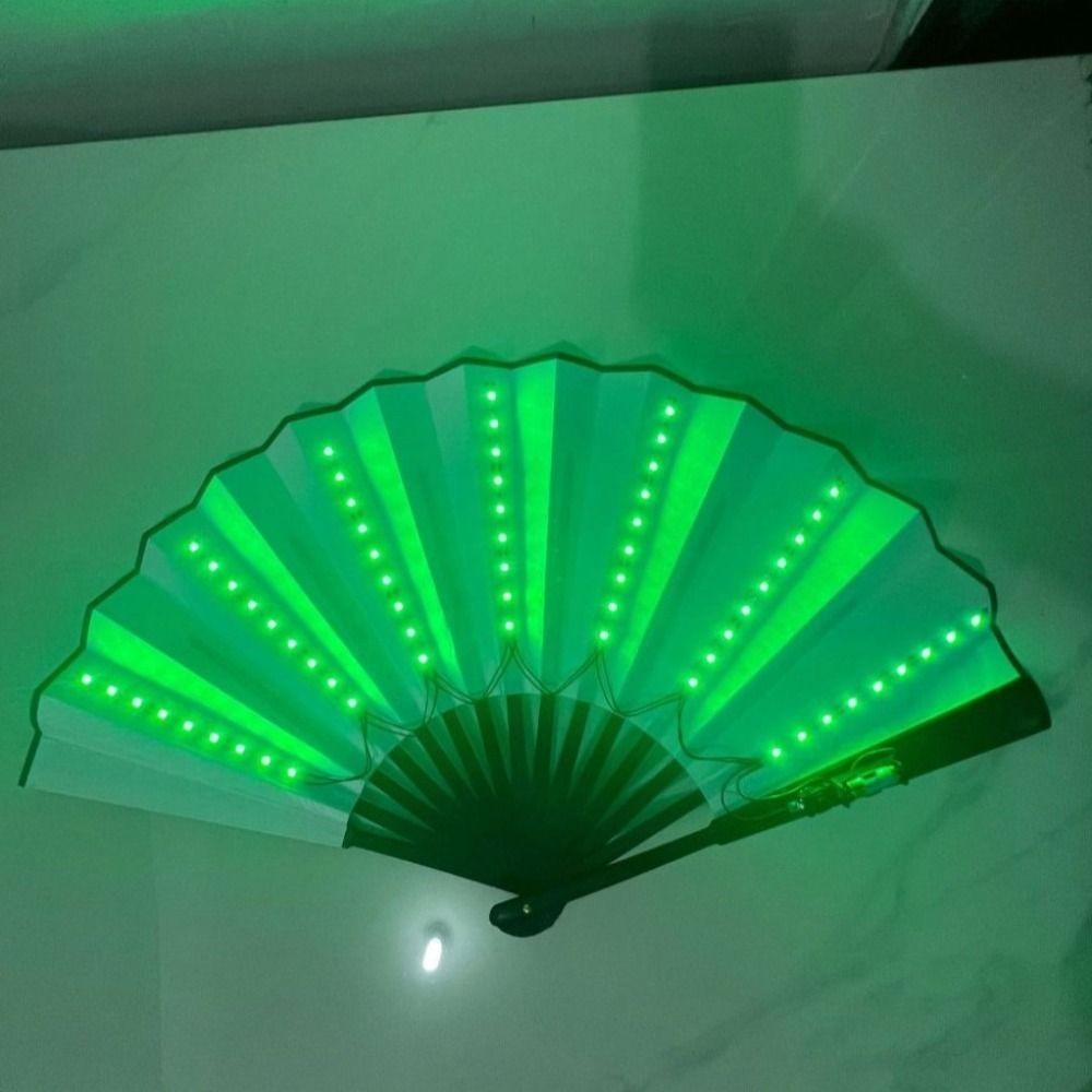 Colorful Hand Led Fans Folding Play Fan Party Decoration Dancing Light Fan