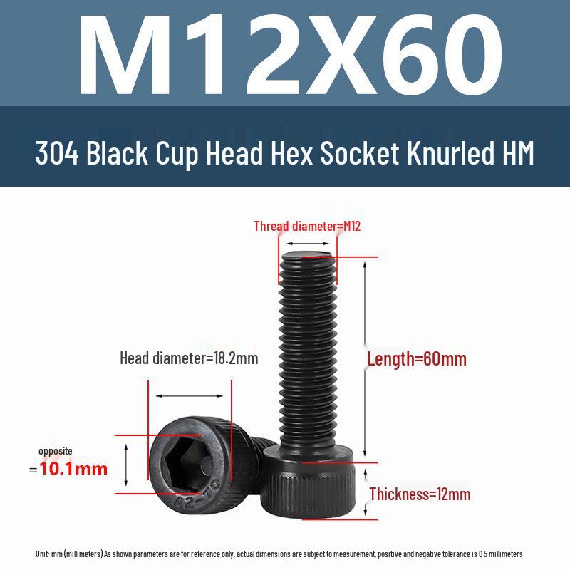 Yigu 304 Stainless Steel Hex Socket Cylindrical Head Screws: M2-M5 Bolts, M6-M12 Screws