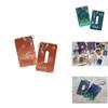 Elegant Clear Abs Plastic Genshin Impact Card Holder Keychain Pendant Highlighting Klee Mona Hutao Xiao Ganyu Sayu Ning