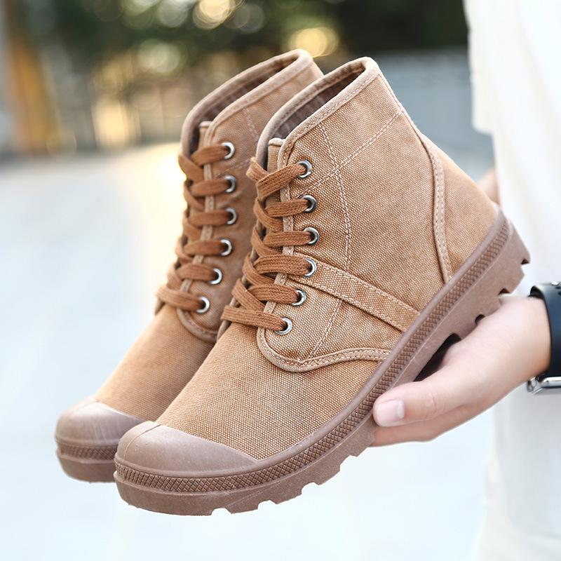 Fashion Autumn Early Winter Boots Men Canvas Shoes High top Casual Shoes Fashion Men's Boots Male Brand Ankle Botas A215