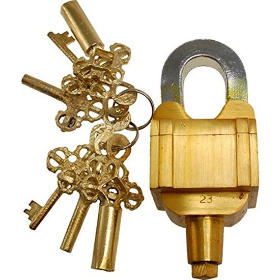 Key Master Padlock Brass Finish