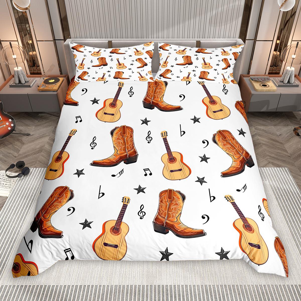 

Homewish Southwestern Cowboy Duvet Cover Set 2Pcs/3Pcs, Vintage Lodge Cabin Bedding Set, Chic Cowgirl Comforter Cover Set DE XS 100x135cm 2pcs&set