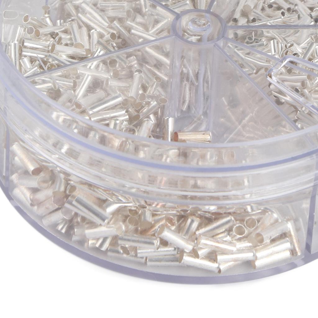 1900pcs Bare Non Insulated Butt Connector Terminals Splice Wire Terminal Kit