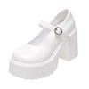 2023 Women's Retro Mary Jane Chunky Heel Leather Shoes - Height Boosting French Fashion