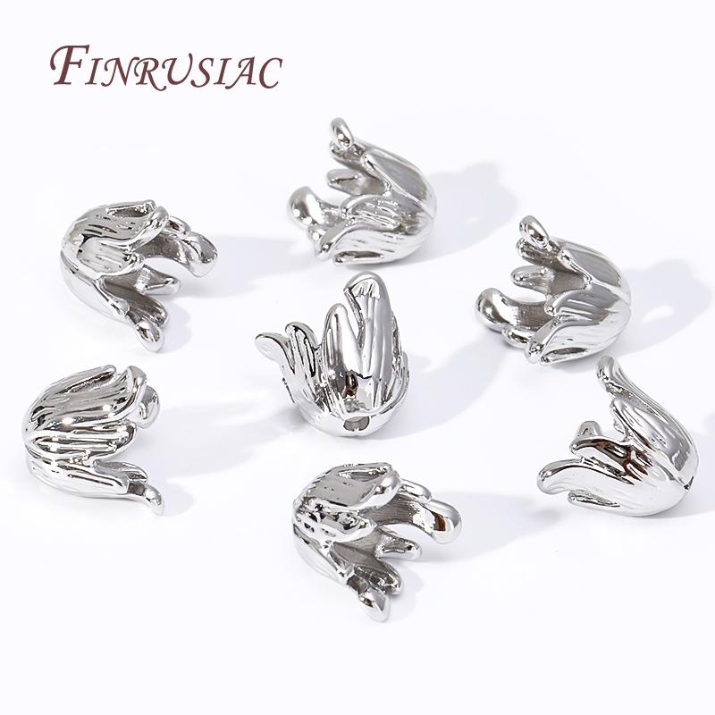 Large Beads Caps Tassel Caps 18K Gold Plated Brass Flower Caps DIY Jewelry Making Earrings Accessories For Women