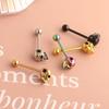 3D Ghost Head Tongue Ring, Stainless Steel, External Thread Barbell, 14g Piercing Jewelry, Available in 5 Colors.