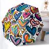 1pc Colorful Hearts Umbrella Portable Folding Umbrella Durable Iron Frame, Suitable for All Seasons Home Travel Outdoor Yy260319018