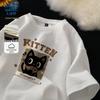 JEANSWEST LIFE Men's Waffle Knit Lazy Cat T-Shirt
