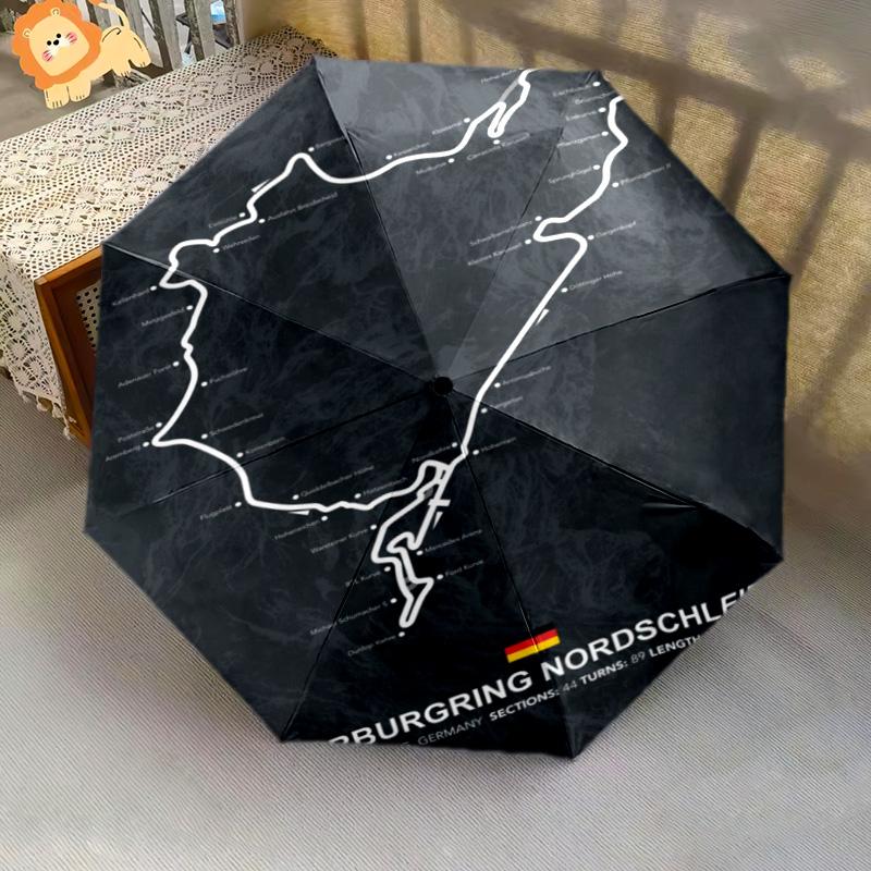 24 Hours Le Mans: Glory Folding Umbrella 8 Paraphenoid Bones Portable Travel Umbrella Gift