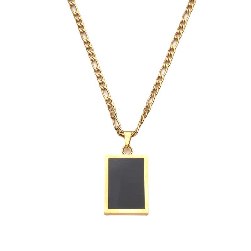 New Arrivals Autumn/Winter Seiko Inlaid Necklace Titanium Steel Electroplated Gold Inlaid Shell Sweater Chain