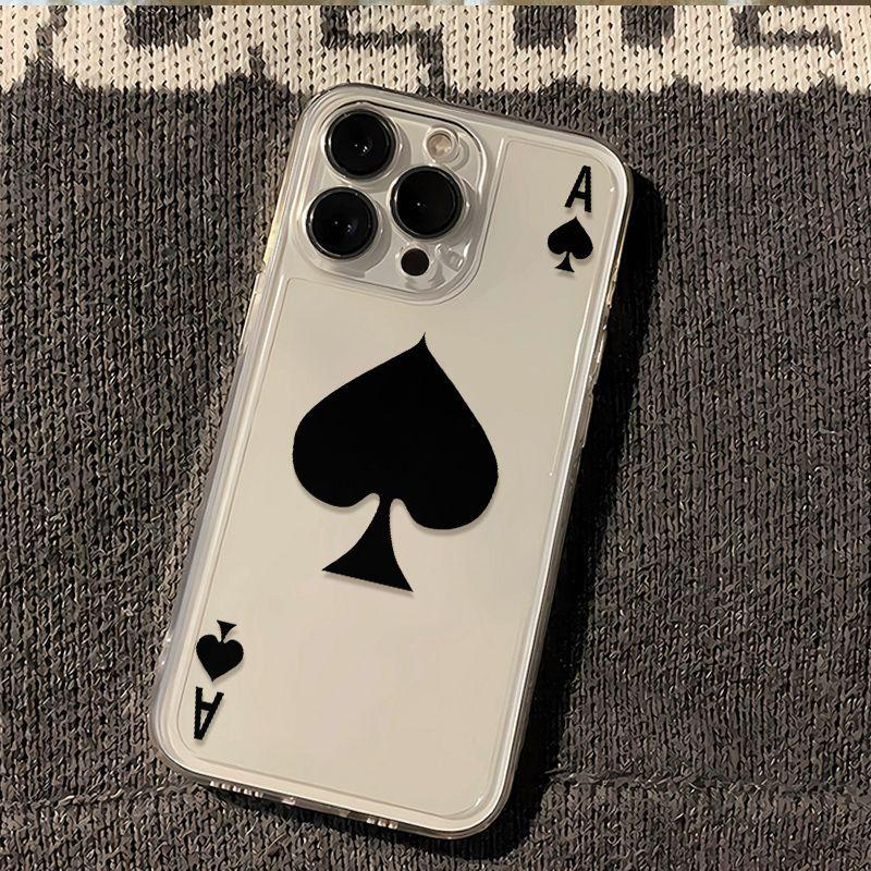 

Прозрачный чехол Space Case Пиковый туз для Apple 17/15/14/13promax Чехол для телефона 12/11 Мягкий Xr/xs Apple 6s