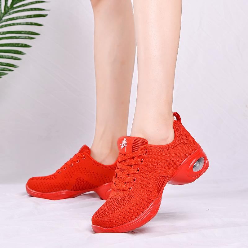 Dancing Shoes for Women Big Size 41 Breathable Jazz Dance Shoes Sport Sneakers Lightweight Black Ladies Ballroom Dance Shoes