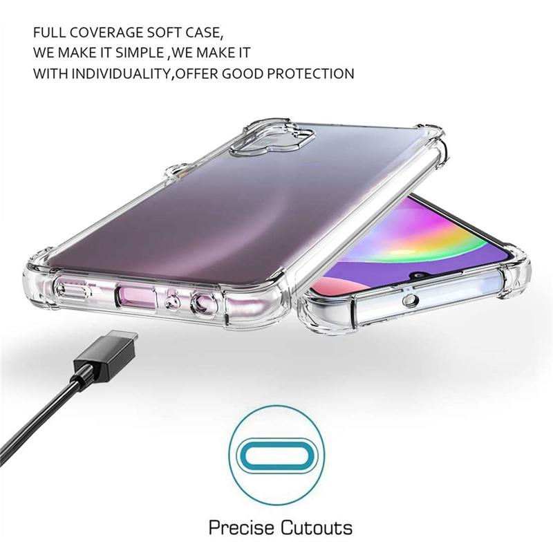 Anti-Falling Soft TPU Case For Samsung Galaxy S22 Plus S21 Ultra A3 A53 A73 A23 A13 A23 A03 A22 A32 A42 A52 A72 A12 A51 A71 Shockproof Clear Cover