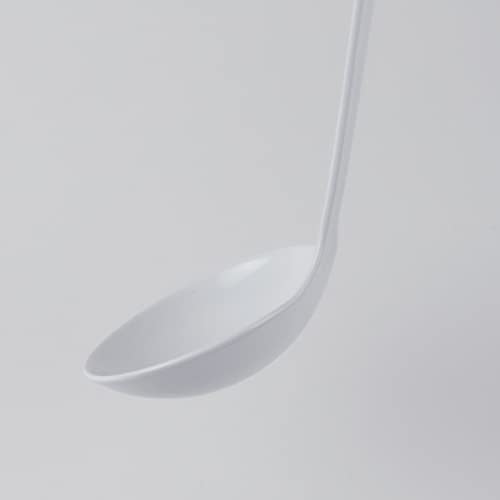 Pearl Metal Ladle, White, Large, Enamel, Blanc Kitchen, HB-4624
