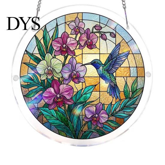 Irregular Shape Puzzle Pieces Acrylic Jigsaw Suncatcher Stained Glass Window Hanging Ornament DIY Puzzles Hands-on Activity Sun Catcher Panel for Home