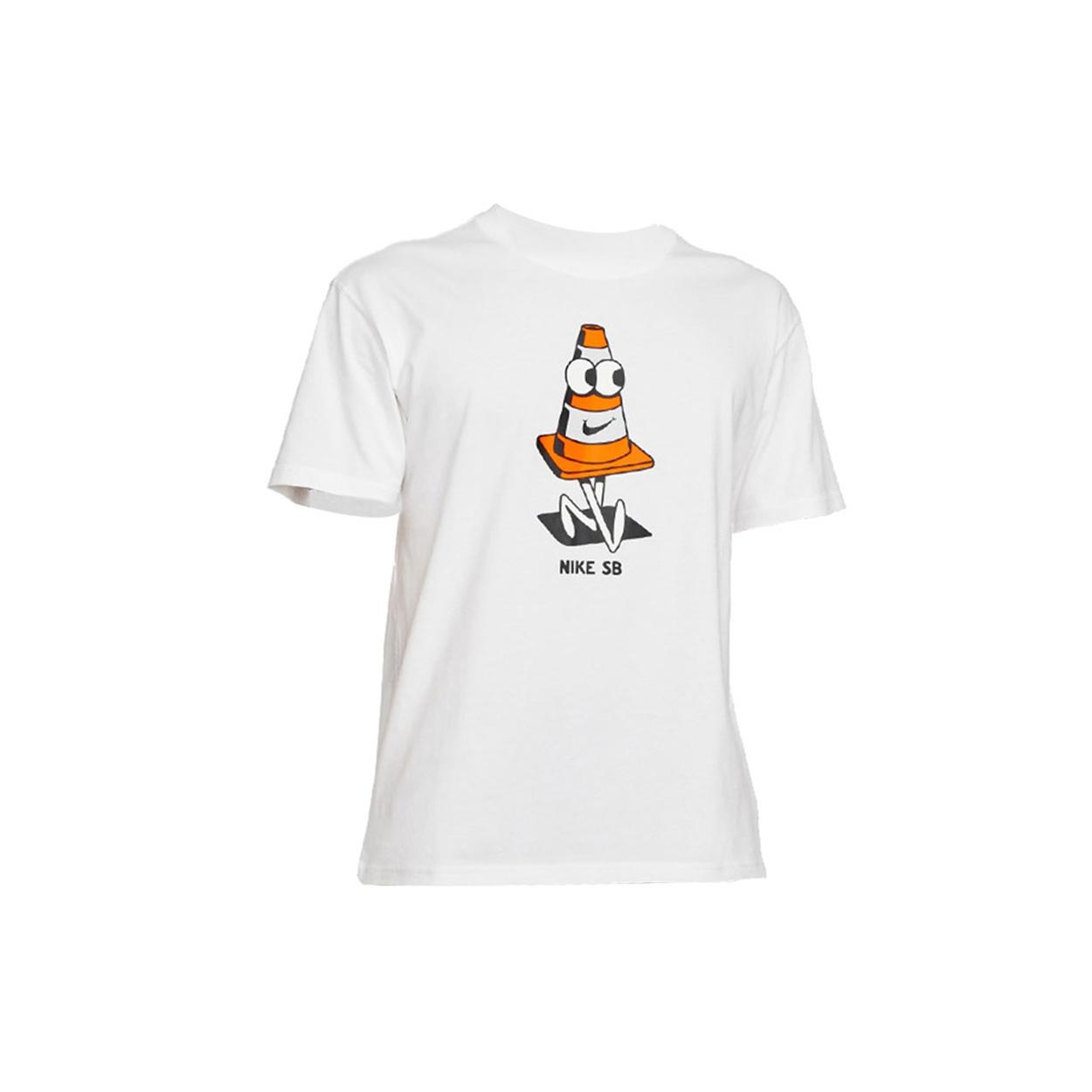 Nike SB Funny Cartoon Printing Sports Round Neck Short Sleeve White Men s DJ1225-100 XXL