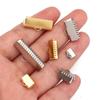 10-20 Stück Edelstahl-Kappen für Kordelenden, Kordelenden-Kappen, Schnur-Band-Leder-Clip, DIY-Schmuckherstellungsmaterialien für Halskette Armband