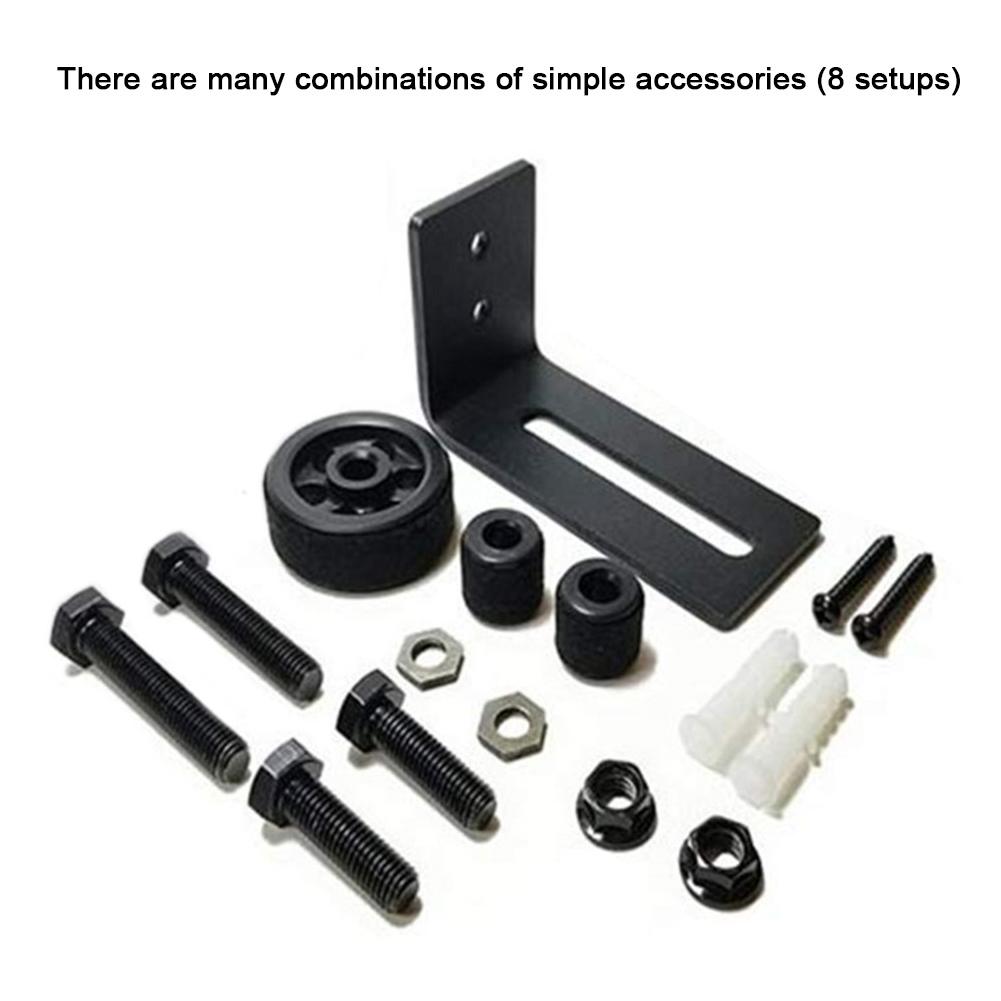 

UYANGG раздвижные двери направляющие рельсы направляющая для пола амбарной двери стопорный ролик для нижнего регулируемого ролика заподлицо дизайн дверной фурнитуры чёрный