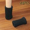 24Pcs Anti-Slip Knitted Furniture Legs Sock Silent Floor Protector Chair Feet Cap  Building