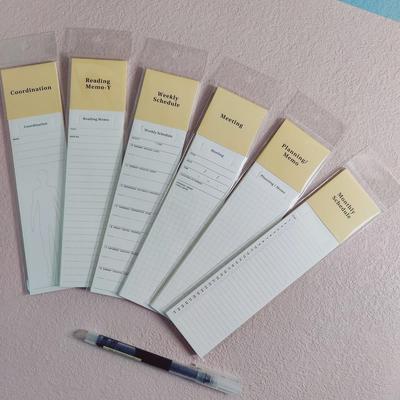 Japanese Minimalist Bookmark and Notepad for Reading Records