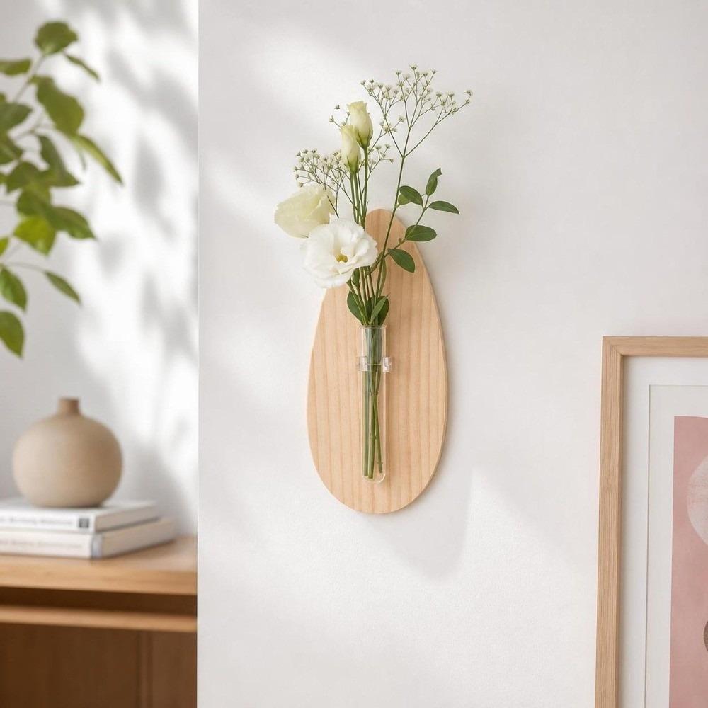 Home Ornaments Wall Decoration Wooden Flower Pot Minimalist Wall Mounted Planter  Home Decor