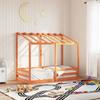 VidaXL Children's Bed and Roof Wax Brown 70x140 Cm Solid Pine Wood, Children's Bed Frame, Wooden Children's Bed, 847017