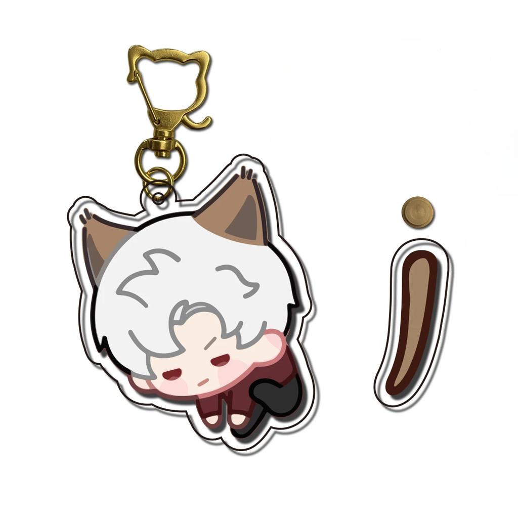 Game Love and Deepspace Xavier Zayne Rafayel Sylus Cosplay Key Chain Acrylic Keyring Figure Pendant Swinging Keychain Key Chain