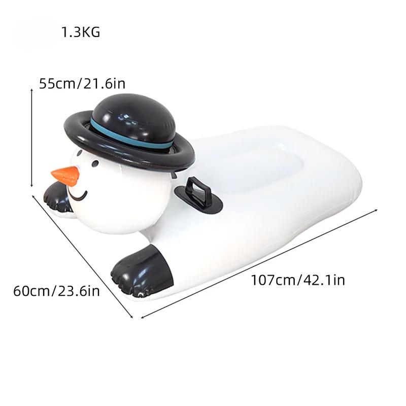 Zewnętrzny Odporny na Zimno i Odporny na Zużycie Dmuchany Bałwanek Pierścień Narciarski Sanki Snowboard