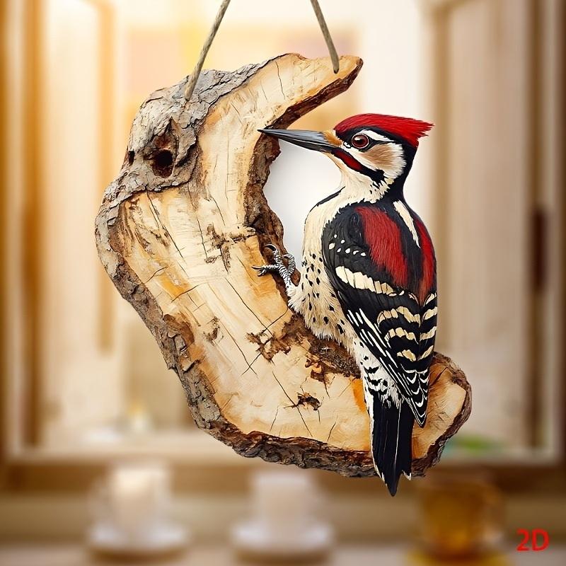 1Pc Vintage 2D Bird Wooden Signage 8In Farmhouse Wall Decoration Garden Flower Bird Market Porch Home Photo Background