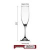 Commercial Glass Champagne Flutes, 180ml (Set of 50)