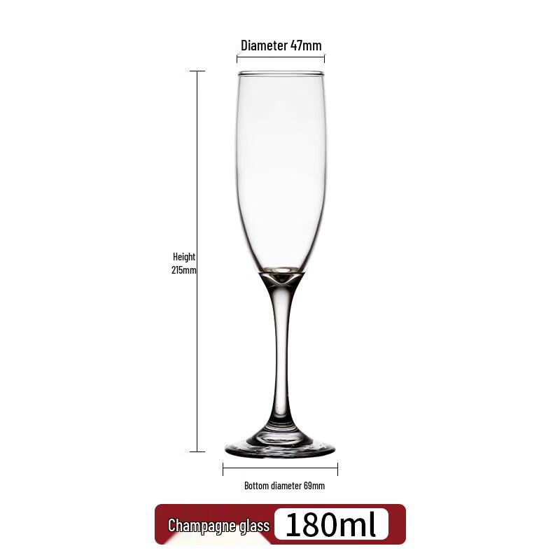

Commercial Glass Champagne Flutes, 180ml (Set of 50)