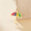 5 Pcs Colorful Umbrella Charms Enamel Stainless Steel Pendants for Necklace Bracelets Charm DIY Jewelry Making Gifts Handmade